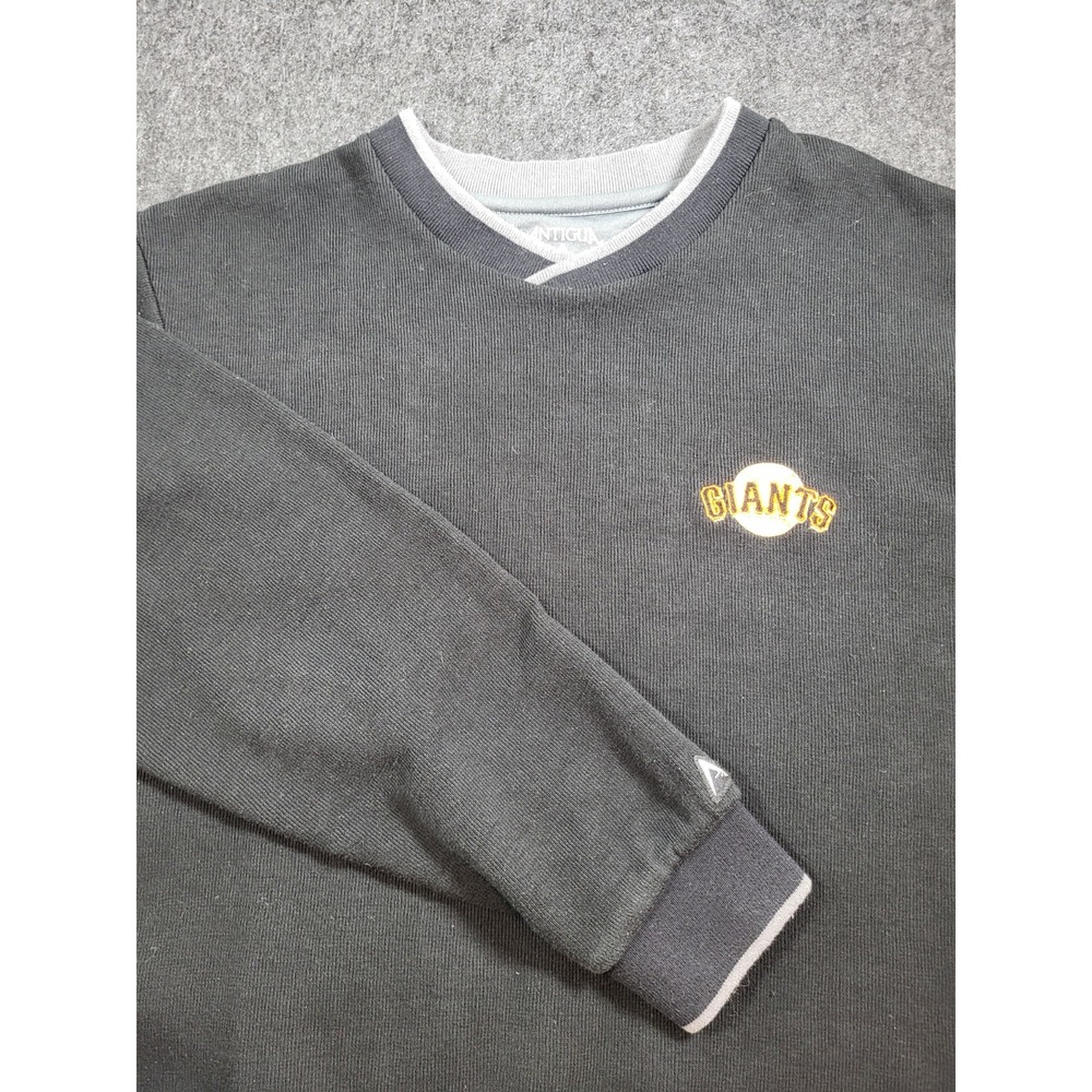 San Francisco Giants Long Sleeve Ribbed Shirt Men's Large Black Antigua MLB